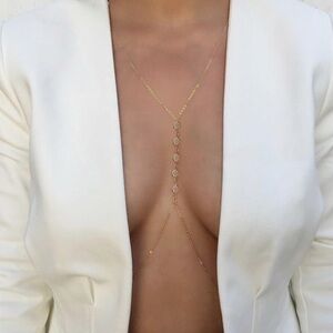 Gold plated body chain, brand new with original packaging